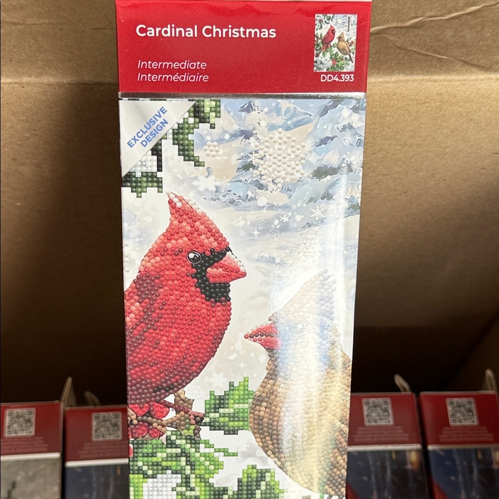 Cardinal Christmas Art Poster - Red and Green
